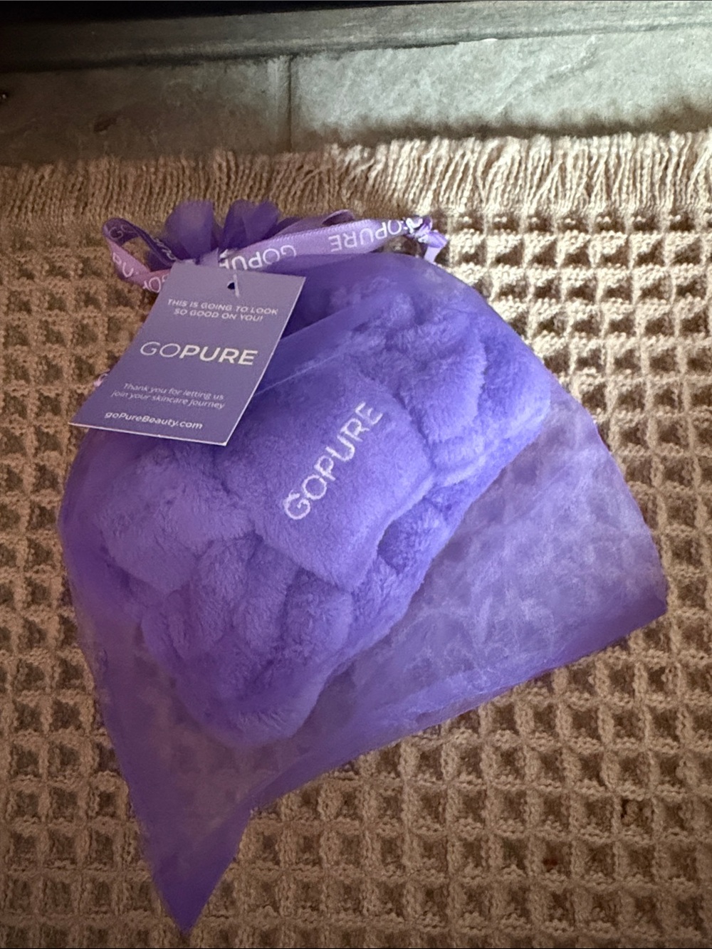 Purple Plush Spa Headband - Soft Women’s Hair Accessory